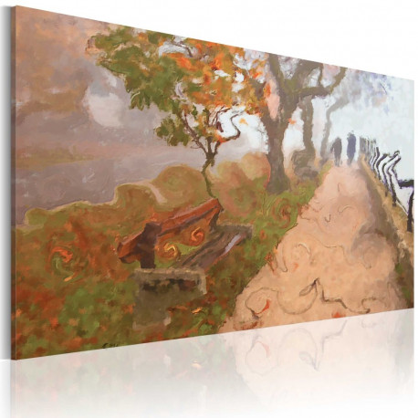 Seinapilt - Autumnal promenade - 90x60