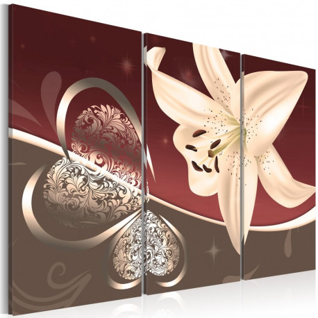 Seinapilt - Abstraction with lily - triptych - 60x40