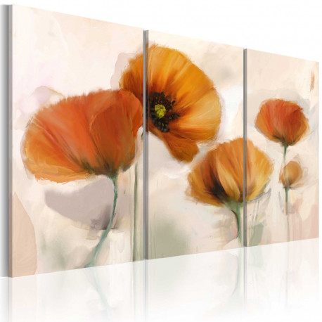 Seinapilt - Artistic poppies - triptych - 90x60