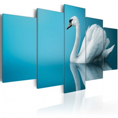 Seinapilt - A swan in blue - 200x100