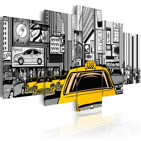 Seinapilt - Cartoon taxi - 200x100