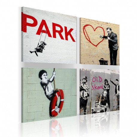 Seinapilt - Banksy - urban inspiration - 40x40