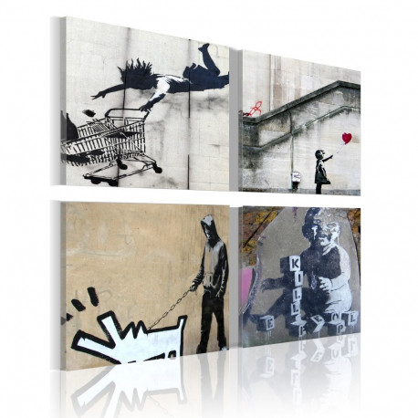 Seinapilt - Banksy - four orginal ideas - 80x80