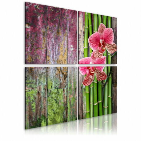 Seinapilt - Bamboo and orchid - 80x80