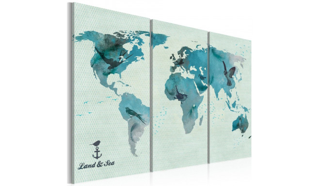 Seinapilt - Avian migration - triptych - 120x80