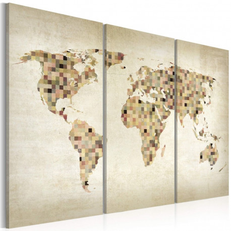 Seinapilt - Beige shades of the World - triptych - 120x80