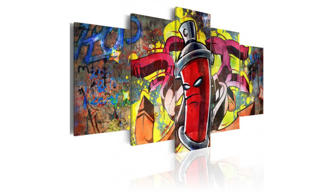 Seinapilt - Angry spray can - 100x50
