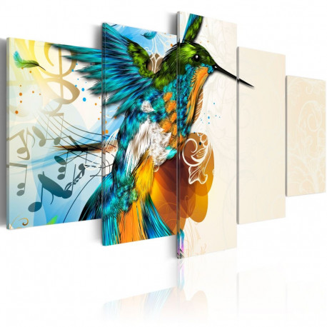 Seinapilt - Bird's music - 5 pieces - 200x100