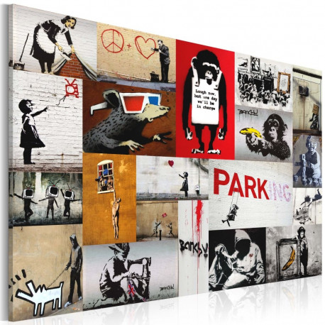 Seinapilt - Banksy - collage - 120x80