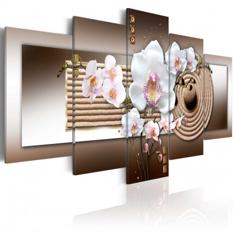 Seinapilt - Orchid and zen garden - 100x50