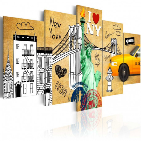 Seinapilt - I love New Jork City - 100x50
