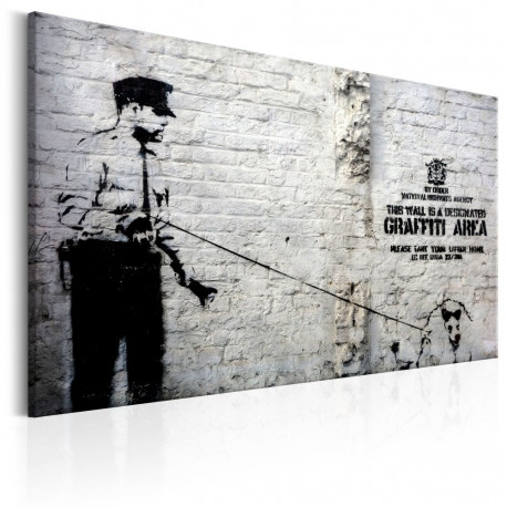 Seinapilt - Graffiti Area (Police and a Dog) by Banksy - 60x40