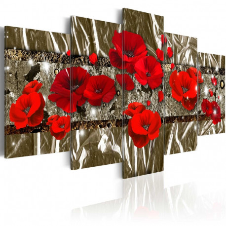 Seinapilt - Golden Poppies - 100x50