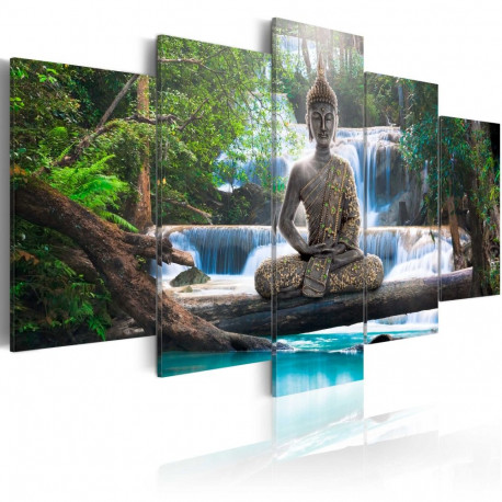 Seinapilt - Buddha and waterfall - 200x100