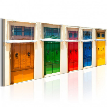 Seinapilt - Colourful Doors - 120x40