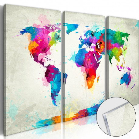 Fotoakrüül - World Map: An Explosion of Colours [Glass] - 60x40