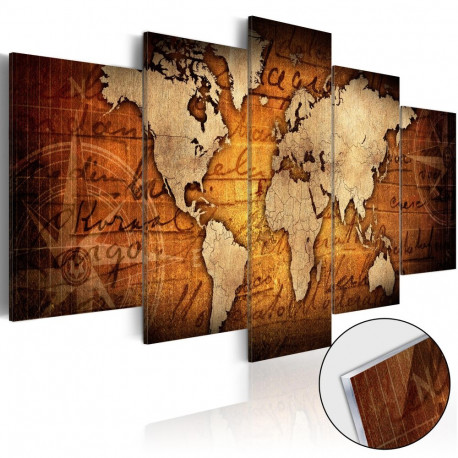 Fotoakrüül - Acrylic prints – Bronze map I - 100x50