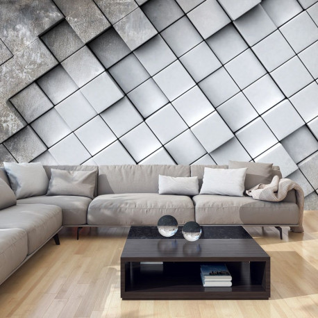 Fototapeet - Gray background 3D - 100x70