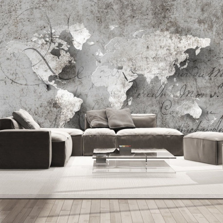 Fototapeet - Map and letter - 400x280