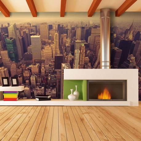 Fototapeet - Bird Eye View Of Manhattan, New York - 450x270