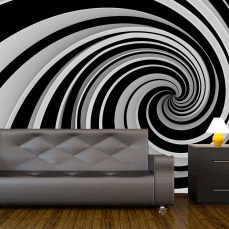 Fototapeet - Black and white swirl - 250x193