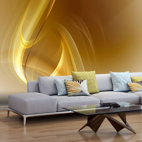 Fototapeet - Gold fractal background - 400x309
