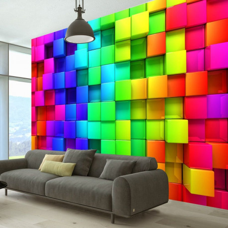 Fototapeet - Colourful Cubes - 300x210