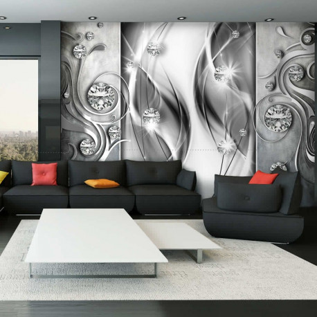Fototapeet - Diamonds in Silver - 150x105