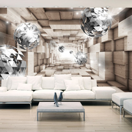 Fototapeet - In A Wooden Tunnel - 200x140