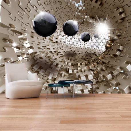 Fototapeet - Golden Jigsaw - 200x140