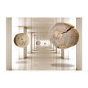 Fototapeet - Flying Discs of Wood - 100x70 Fototapeet - Flying Discs of Wood - 100x70