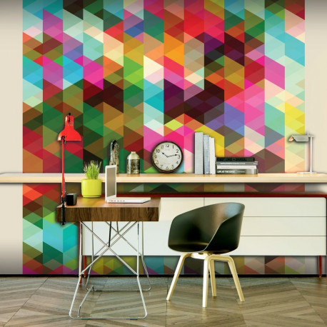 Fototapeet - Colourful Geometry - 350x270