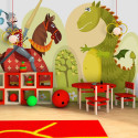 Fototapeet - Dragon and knight - 350x270