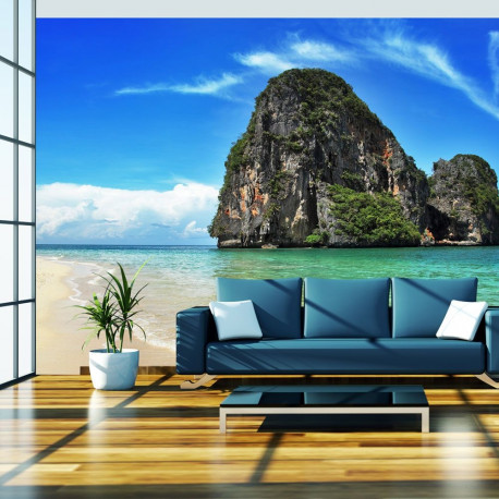 Fototapeet - Exotic landscape in Thailand, Railay beach - 250x193
