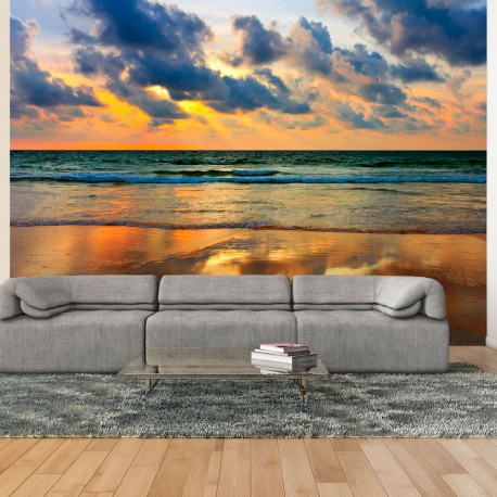 Fototapeet - Colorful sunset over the sea - 350x270