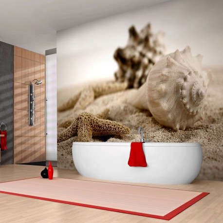 Fototapeet - Beach and shell - 300x231