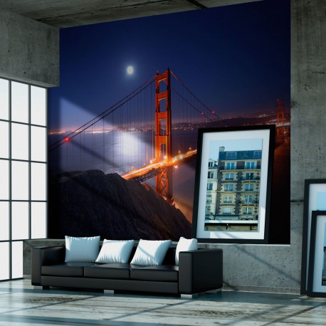 Fototapeet - Golden Gate Bridge at night - 250x193