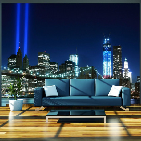 Fototapeet - Floodlights over NYC - 350x270
