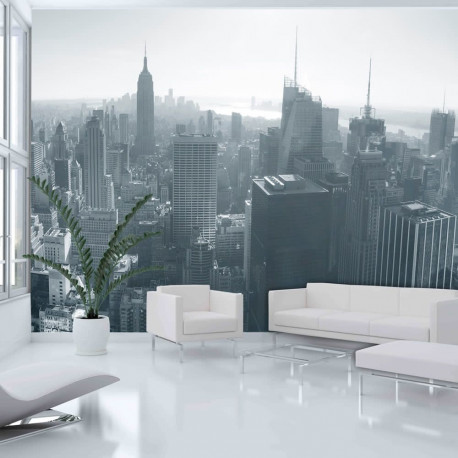 Fototapeet - New York City skyline black and white - 350x270