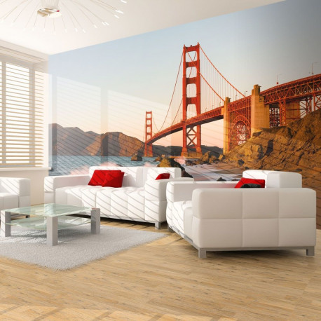 Fototapeet - Golden Gate Bridge - sunset, San Francisco - 250x193