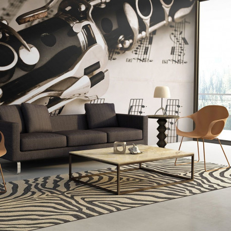 Fototapeet - Clarinet and music notes - 400x309