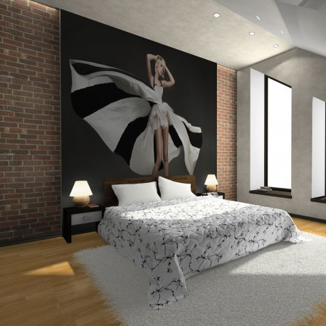 Fototapeet - Beautiful blonde in marvelous dress - 400x309