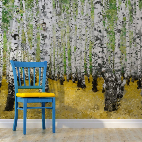 Fototapeet - In birch grove... - 200x154
