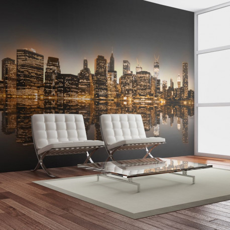 Fototapeet - New York and gold - 200x154