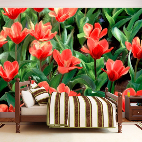 Fototapeet - Painted flowers - 200x154