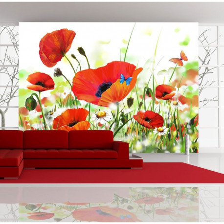 Fototapeet - Country poppies - 400x270