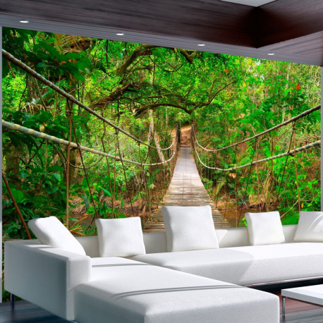 Fototapeet - Bridge amid greenery - 250x175