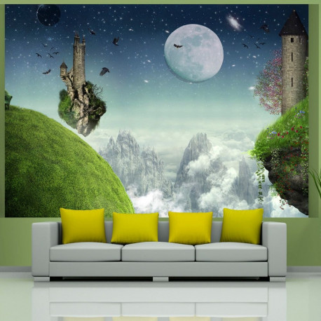 Fototapeet - Flight over the mountains - 200x140