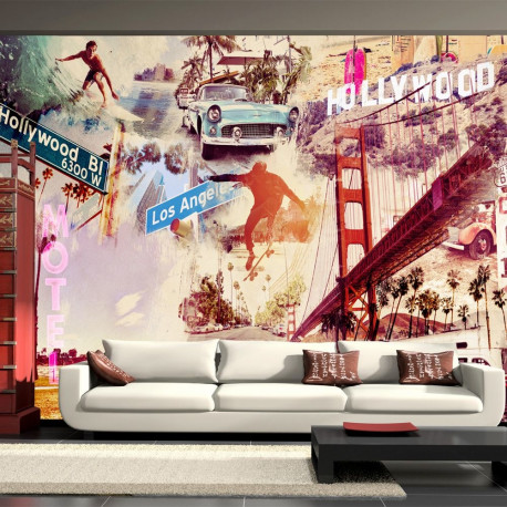 Fototapeet - Hollywood, Miami, Los Angeles... - 200x140