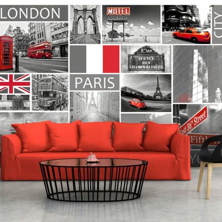 Fototapeet - London, Paris, Berlin, New York - 150x105